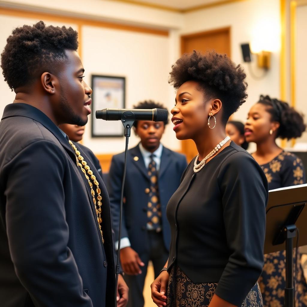Vocal performance and voice training session